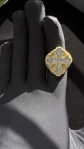 Elegante Anillo de Diamantes Personalizable de Plata de Ley 925, Modelo de Parte Superior Plana para Hombre y Mujer, Joyería Clásica para Regalo - Product Image 3