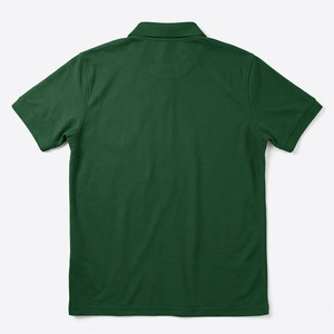 เสื้อโปโลแขนสั้นสีเขียวสำหรับผู้ชายของคาดิอาผ้าถักระบายอากาศได้ดี สีพื้น พิมพ์ลายโลโก้ด้านหน้า - Product Image 3