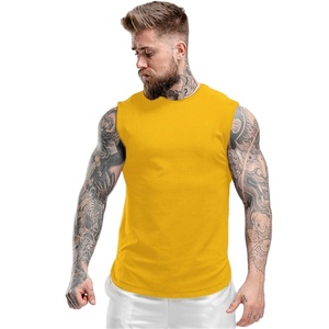 Débardeurs décontractés pour hommes en 100% coton OEM Vêtements de sport et de gymnastique personnalisés pour la musculation et le fitness Tops de fitness à la mode - Product Image 1