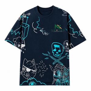 Servicio OEM, Camiseta de Sublimación de Alta Calidad, Logotipo Personalizado, Diseño Doodle, Camiseta Moderna - Product Image 2