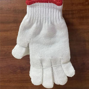 Gants de travail en coton blanc sur mesure, prix abordable, haute qualité, prix d'usine, avec grip en caoutchouc, vente en gros - Product Image 1
