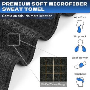 Serviette de Bain Microfibre Séchage Rapide WARPRO INDUSTRY – Lot de 3, Noir Uni, Rectangulaire, Tissée, pour Sport et Voyage, Taille Adulte, Lavable en Machine - Product Image 5