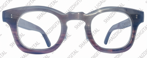 Handmade Brown Cowhorn Full Rim Optical Glasses Frame with Anti-Blue Lenses Unisex Square Classic <b>Eyewear</b> for Adults Daily Wear - Product Image 1