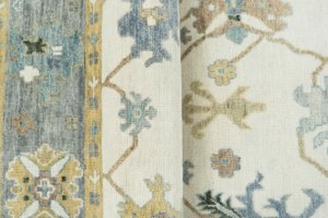 Alfombra estilo Oushak, alfombra de área Oushak, alfombra floral de estilo transicional, alfombra de área de pelo bajo hecha a máquina, alfombra estilo Oushak para sala de estar - Product Image 6
