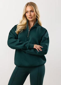 <b>Womens</b> high neck zip up tracksuit set fleece <b>jacket</b> and joggers cozy warm outfit ideal for gym travel or winter lounge wear - Product Image 4