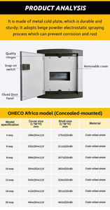 Boîte de <span class=keywords><strong>distribution</strong></span> électrique en métal encastrée de style africain |   Panneau de commande en acier laminé à froid - Product Image 5