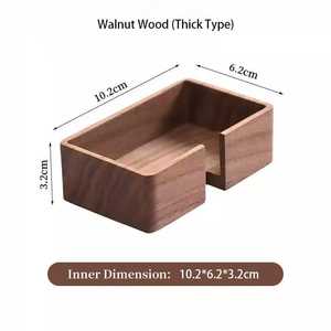 Bulk Wooden Business Card Holder | <b>Solid</b> <b>Wood</b> <b>Desk</b> Card Stand | Office - Product Image 4