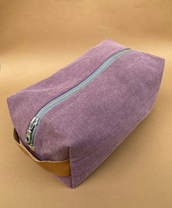 Mens Waxed Canvas Leather Dopp Kit Custom Logo Waterproof Travel Toiletry Bag Shaving Cosmetic Organizer <b>Case</b> LCTB-0088 - Product Image 4