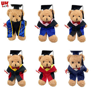 ตุ๊กตาหมีพรีเมียมคุณภาพสูงสั่งทำพิเศษน่ารัก ตัวตุ๊กตาทำจากใยฝ้าย PP พร้อมหมวกและชุดสำหรับของขวัญรับปริญญา ตกแต่งบ้าน - Product Image 1