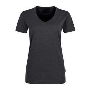 High Quality V-Neck <b>Neutral</b> Cotton Street Hip-Hop Women Adult Fitting T-Shirt Pakistan Made OEM Service T Shirts for Women - Product Image 5