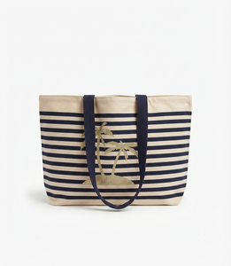 Bolsas de Yute Hechas a Mano de Alta Calidad con Patrón de Letras, Tamaño Mediano, Lavables, para Compras, Estilo de Vida Ecológico, EcoDari JTB-256 West - Product Image 1