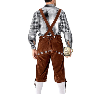 Lederhosen traditionnels allemands 100% cuir respirant, shorts de la Forêt-Noire pour hommes, bavarois, impression de logo personnalisée OEM, Oktoberfest pour hommes - Product Image 4