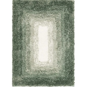 Tapis de bain moderne en coton, rectangulaire, épais, tufté, antidérapant, avec dos en caoutchouc, vert, pour usage domestique - Product Image 1