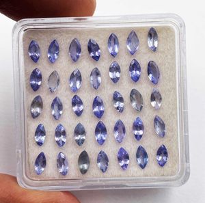 Piedras Preciosas de Tanzanita Natural con Corte Marquise de 2.5x5mm, Facetadas y Calibradas, para la Fabricación de Joyería y Pendientes, Venta al Por Mayor - Product Image 1