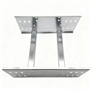 Bandeja de gestión de cables ventilada galvanizada de alta calidad tipo escalera de acero para uso industrial - Product Image 1