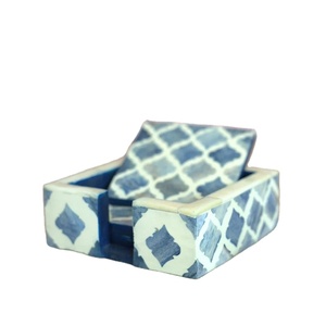 Ensemble de dessous-de-verre en os incrusté fait main de qualité supérieure, incrustations de coquillages de luxe, dessous-de-verre pour boissons, taille personnalisée et sets de table élégants pour un style de maison élégant - Product Image 2