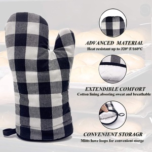 <b>Oven</b> <b>Mitts</b> and Pot Holders Set Heat Resistant Long BBQ Gloves with Non Slip Surface for Safe Kitchen Cooking - Product Image 2