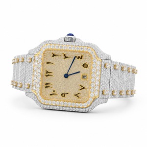Montre de luxe pour femme avec cadran rectangulaire en diamant, bracelet en acier inoxydable et mouvement à quartz analogique - Product Image 5