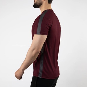 T-shirt décontracté pour homme en coton tricoté 100% à col rond, manches courtes, couleur marron, coupe classique, respirant et à séchage rapide - Product Image 2