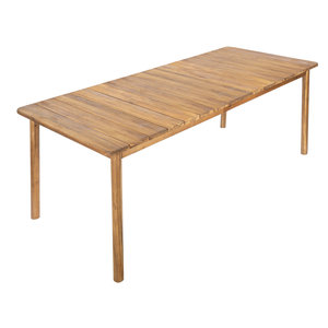 Silla de Comedor Moderna de Madera de Teca para Exteriores, Patio, Jardín, Restaurante, Cafetería, con Asiento Acolchado - Product Image 4