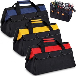 Sac à outils pour hommes, imperméable, à fond rigide, robuste, à large ouverture, avec fermeture éclair, hauteur réglable, capacité de 150 lb, diverses options - Product Image 1
