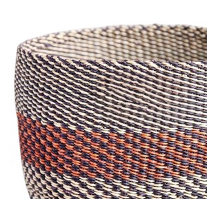 Cesta de Almacenamiento de Mimbre Tejida a Mano con Patrón de Rayas Multicolores, Contenedor de Mimbre Artesanal para Decoración del Hogar - Product Image 4