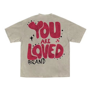 Camiseta Oversize de Algodón 100% con Lavado Ácido, Corte Holgado, 250GSM, de Alto Gramaje, Personalizable, Lisa, para Verano, para Hombre, Venta al por Mayor - Product Image 5