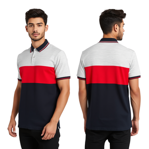 Polo personnalisé à blocs de couleur par sublimation, respirant, anti-humidité, uniforme de sport de golf, fabricant en gros - Product Image 3