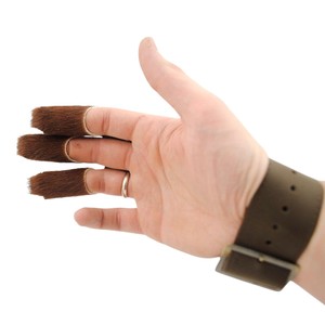 En gros Gant de tir à trois doigts en cuir pleine fleur avec sangle à boucle réglable pour l'entraînement au tir sur cible et la protection des doigts pour les sports de plein air - Product Image 6