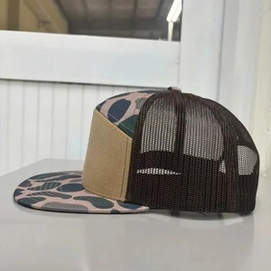 Wholesale <b>Camo</b> 7 Panel Hunting Trucker <b>Cap</b> with Custom Logo Breathable Mesh Outdoor Performance <b>Cap</b> OEM Factory - Product Image 2