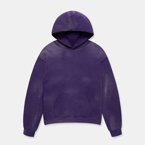 Sweat à capuche décontracté pour homme en tissu doux, personnalisable, effet délavé, mélange de coton, tendance, disponible en différentes couleurs - Product Image 1