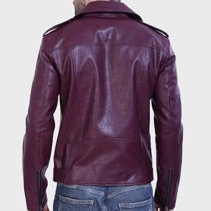 Pure Quality Men <b>Sheepskin</b> <b>Jackets</b> Genuine Leather Stand Collar Motorcycle Coat Spring Autumn Zipper Leather <b>Jacket</b> For Men - Product Image 2