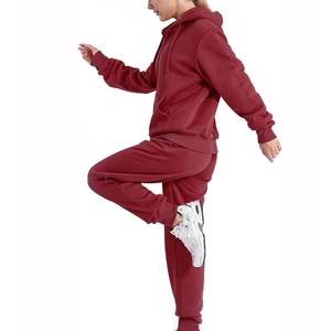 ชุดวอร์มผู้ชายมีฮู้ดคุณภาพสูงสำหรับฤดูหนาว ระบายอากาศได้ดี สวมใส่สบาย เหมาะสำหรับวิ่งออกกำลังกายและสวมใส่ลำลอง ผลิตจากผ้าฝ้ายฟลีซ 100% - Product Image 4