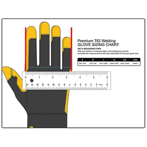 Gants de soudage TIG en cuir de chèvre renforcé, protection industrielle robuste pour les mains, résistants à la chaleur, gants de barbecue - Product Image 6