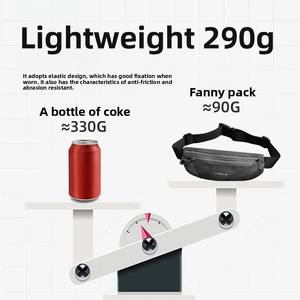 PLAYER'S POINT <b>Black</b> 600D Nylon Unisex Durable Waist <b>Bag</b> 16x32x10cm Multi-Pocket Zipper Closure Adjustable <b>Strap</b> for Daily Use - Product Image 5