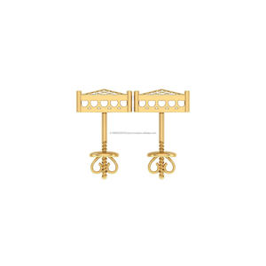 Pendientes cuadrados de plata de ley 925 con moissanita de corte redondo y baño de rodio, ideales para uso diario, fiestas, bodas, regalo para la mejor amiga. - Product Image 4