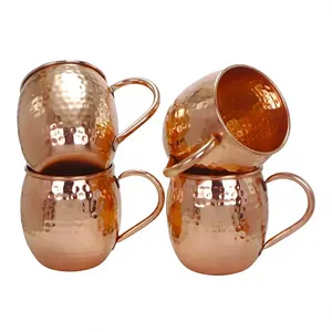 Mule Mugs Set of 2, 100% Pure <b>Copper</b> <b>Cups</b> 16 oz Handcrafted <b>Copper</b> Mugs for part & home drinking - Product Image 6