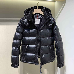 Blouson d'hiver matelassé pour homme, tissé et enduit, à capuche, décontracté, respirant, imperméable, avec logo personnalisé sur le devant – Meilleures ventes - Product Image 1