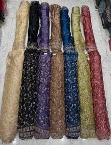 Tela de seda de lujo, material de diseñador para vestidos de noche, vestidos de fiesta, ropa étnica, textil de moda, suministro al por mayor premium, India - Product Image 4