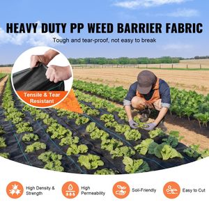 Toile géotextile robuste 3*300FT en PP tissé pour le contrôle des mauvaises herbes dans les allées et les jardins - Product Image 4