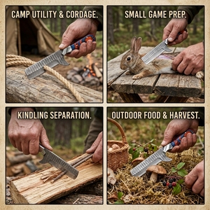Damascus Steel Fixed Blade <b>Knife</b> Sheepsfoot Shape Straight Edge Wood Handle Hunting Outdoor <b>EDC</b> <b>Knife</b> Factory Direct Supply - Product Image 4