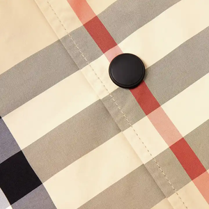 Chaqueta Casual Estilo Vintage con Patrón a Cuadros, Cierre de Botones a Presión, Tela de Nailon Ligera, Estilo Urbano - Product Image 4