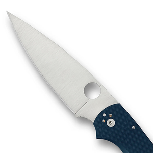 Couteaux pliants portables avec manche à motif géométrique bleu marine, lame en acier inoxydable à bord tranchant, trou d'ouverture au pouce et métal - Product Image 4