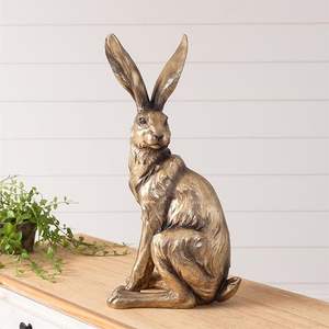 Statue de lapin en aluminium léger, décoration de jardin, facile à placer dans les jardins, les pelouses, les patios et les zones d'exposition extérieures - Product Image 1