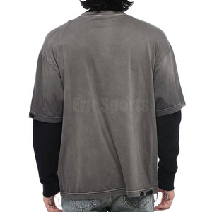 T-shirt classique coupe classique délavé à l'acide 100% coton, matière douce et respirante, idéal pour la saison estivale et le quotidien - Product Image 2