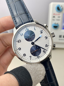 Reloj de pulsera para hombre, moderno, elegante, de lujo, con esfera blanca, informal, para ir al trabajo, cronógrafo, automático, mecánico - Product Image 2