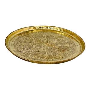 Plateau de service en laiton de designer haut de gamme pour une restauration élégante à domicile et un service hôtelier de luxe avec une finition polie et lisse - Product Image 6