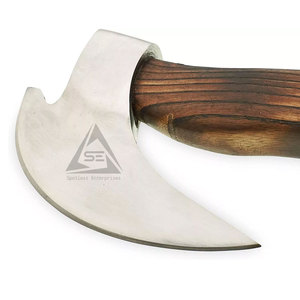 Customized High Quality <b>Wood</b> Handle Stainless Steel Blade Light Weight Pizza Cutting <b>Axe</b> - Product Image 6