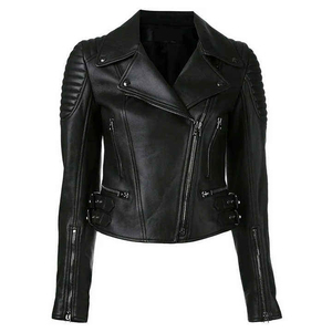 Womens Original Sheep Skin <b>Genuine</b> Leather Fashion Jacket Stylish Look Womens <b>Genuine</b> Leather Jackets Womens Biker Sports Jacket - Product Image 1