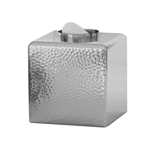 Best Seller Modern Design Hammered Napkin Holder Quality Metal Bathroom Accessories with <b>Tissue</b> Box for <b>Weddings</b> - Product Image 1